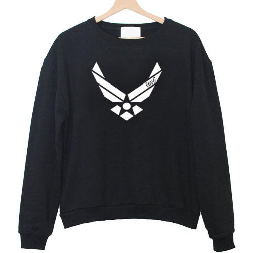 Air force racerback front sweatshirt