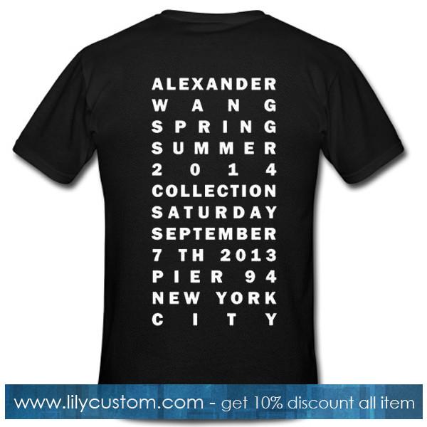 Alexander Wang Spring Summer 2014 Tshirt Back