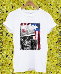 American Skull War Graphic Tshirt