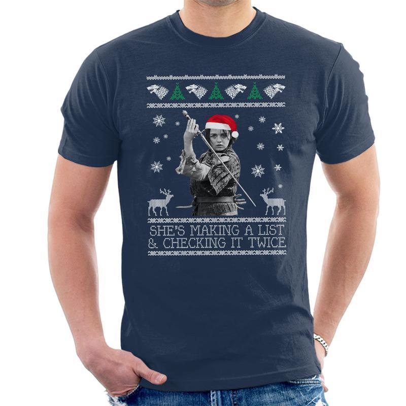 Arya Stark Game Of Thrones Christmas Men's T-Shirt by Pheasant Omelette