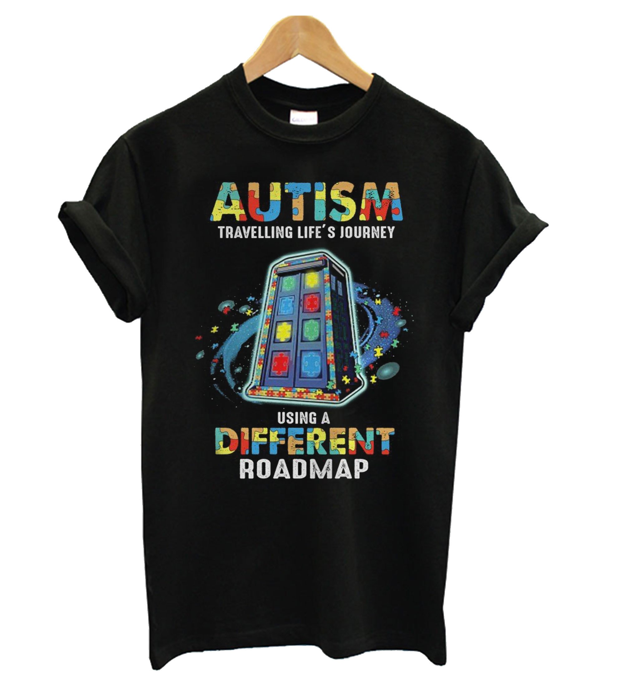 Autism Traveling life’s journey using a different roadmap T shirt