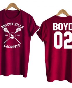 Teen Wolf shirt beacon hills tshirt BOYD 02 Tshirt Maroon