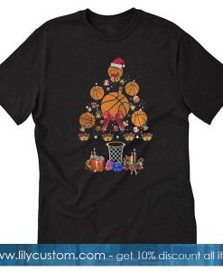 Basketball Christmas tree T-Shirt