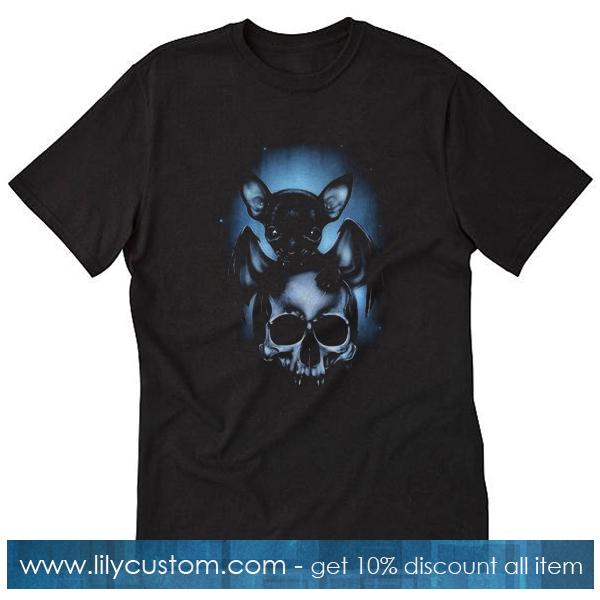 Bat hug skull T-shirt