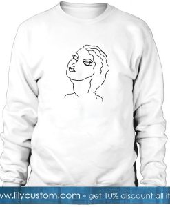 Beautiful Girl Sketch Sweatshirt