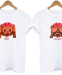 Best friends monkeys shirt couple