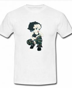 Betty Boop Soldier camo T-shirt  SU