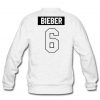 Bieber 6 sweatshirt back