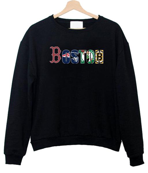 Boston Red Sox New England Patriots Boston Celtics Boston Bruins Sweatshirt  SU