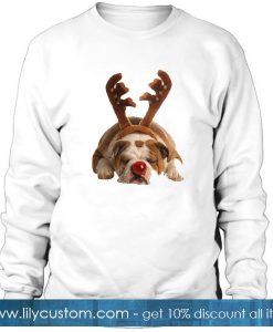 Bulldog Rudolph Men’s Christmas Sweatshirt