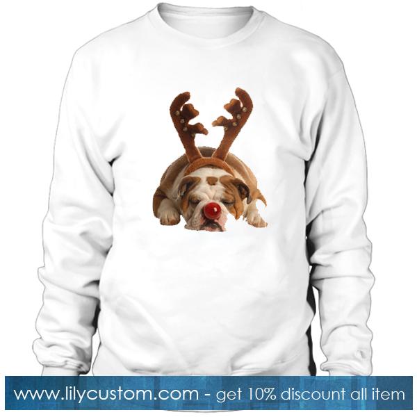 Bulldog Rudolph Men’s Christmas Sweatshirt