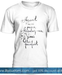 Contemporary French Quotes Tshirt