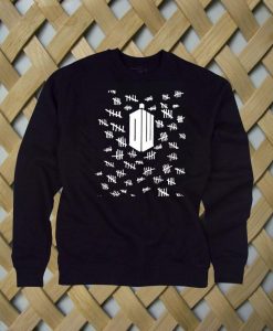 Doctor Who Tally Marks pullover sweatshirt