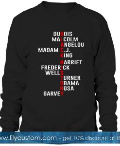 Dubois Malcolm Black History Sweatshirt