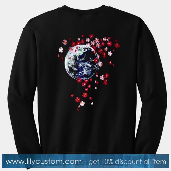 Earth Cherry Blossom Sweatshirt Back