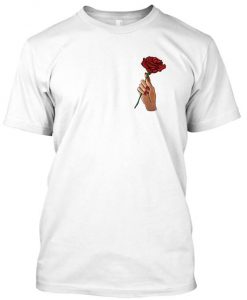 Rose in hand tshirt