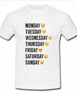 Emoji Days Of The Week T shirt