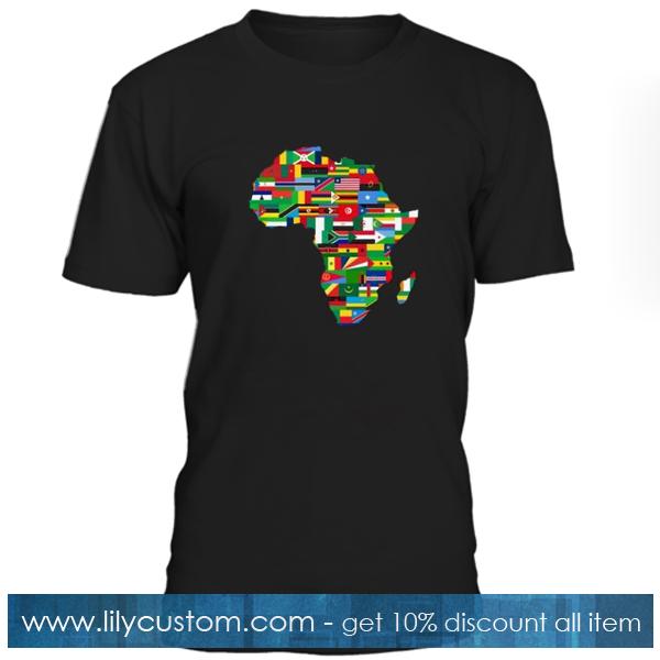 Flags Of Africa Map T Shirt
