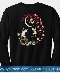 Frog Jump Cherry Blossom Sweatshirt Back