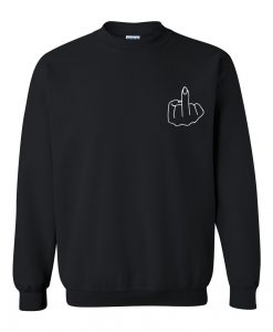 Fuck hand pocked sweatshirt