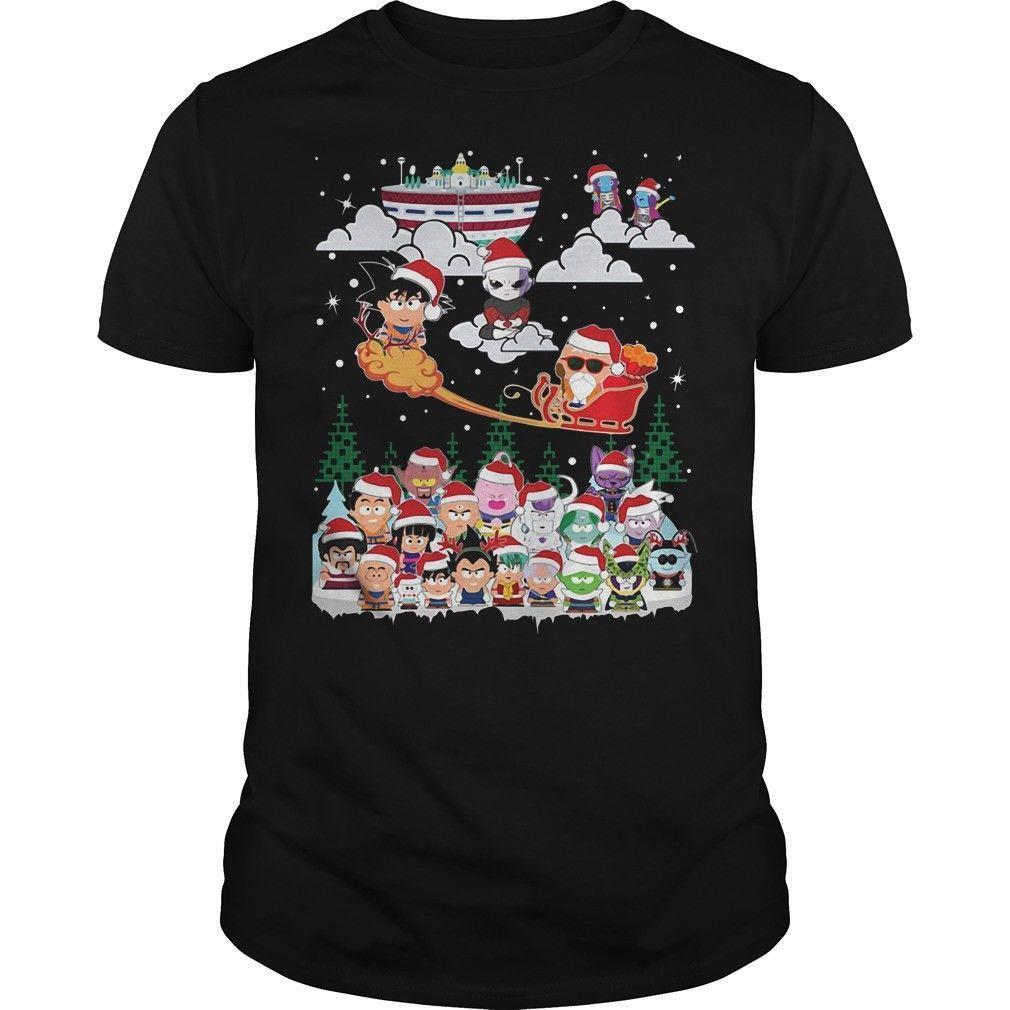 Goku Jiren Zeno and Kame Santa Claus Dragon ball Christmas T-shirt  SU