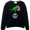 Grinch hand Jack Skellington christmas Sweatshirt  SU