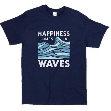 Happiness Comes In Waves T-Shirt    SU