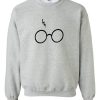Harry potter Glasses gray sweatshirt