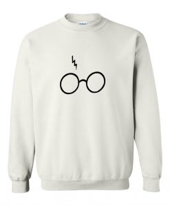 Harry potter Glasses white sweatshirt