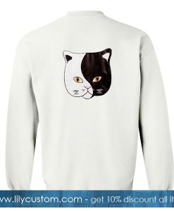 Head Cat Sweatshirt Back