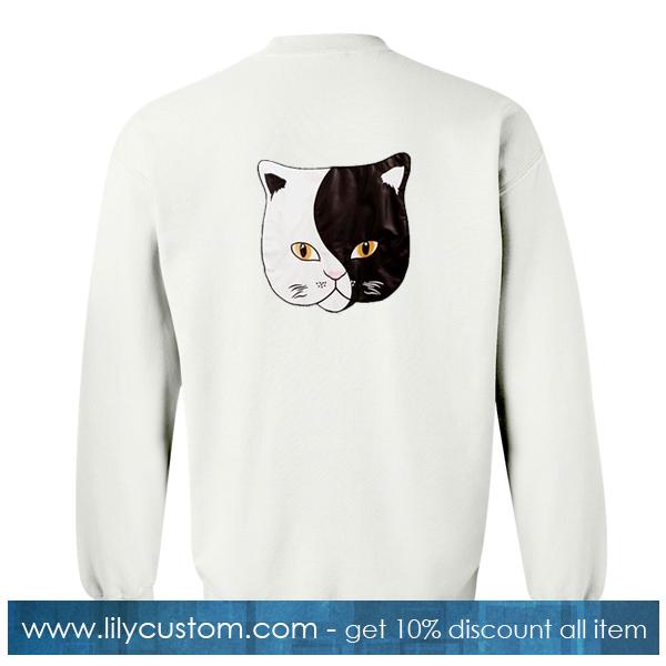 Head Cat Sweatshirt Back