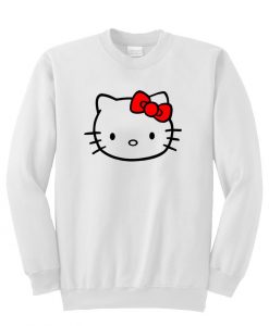 Hello kitty face sweatshirt
