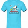 I Love To Read Snoopy T shirt  SU