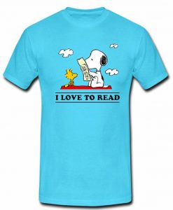 I Love To Read Snoopy T shirt  SU