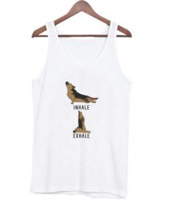 Inhale Exhale German Shepherd Flowy Muscle Tanktop