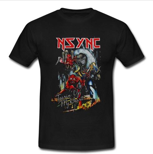 Iron maiden piece of mind nsync T Shirt  SU