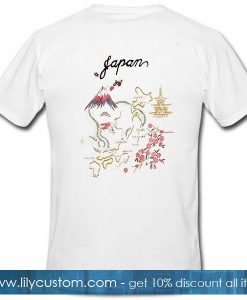 Kawaii Japan Map T shirt Back