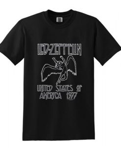 Led Zeppelin United States Of America 1977 T shirt  SU