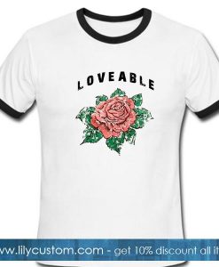 Loveable Flower Ringer Tshirt