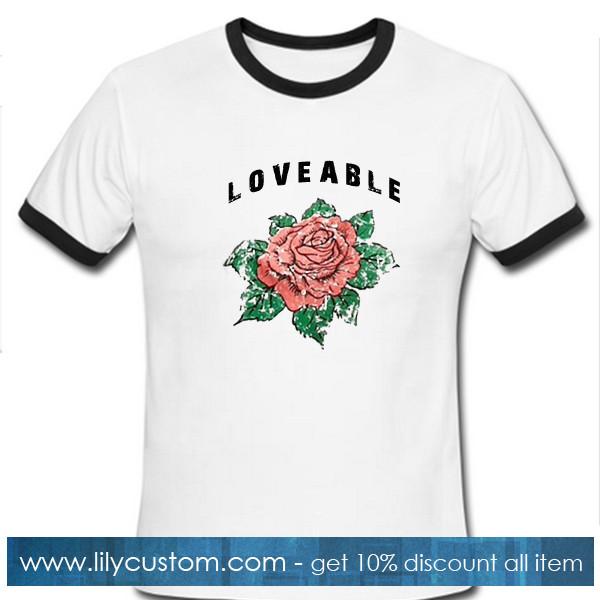 Loveable Flower Ringer Tshirt