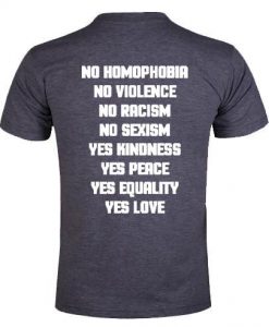 No homophobia shirt back
