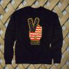 Obey Peace Sign Logo with american flag sweatshirt