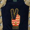 Obey Peace Sign Logo with american flag Tank top