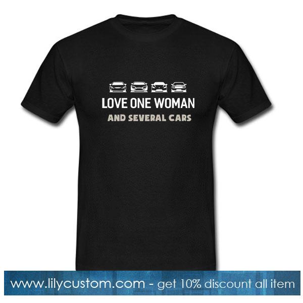 Official Love one woman and several cars T-Shirt
