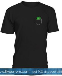 Pepe The Frog Print Pocket T Shirt
