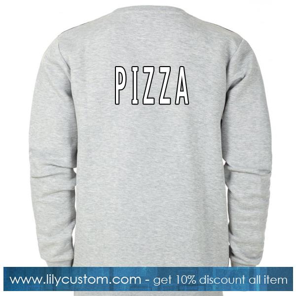 Pizza Font Sweatshirt Back