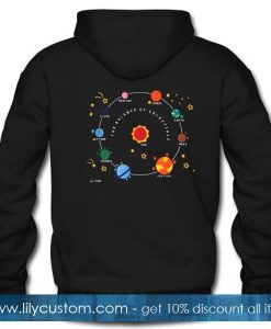 Planets Solar System and Stars Hoodie Back