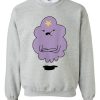 Purple lumpy space princess cotton sweatshirt