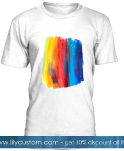 Rainbow Print T Shirt