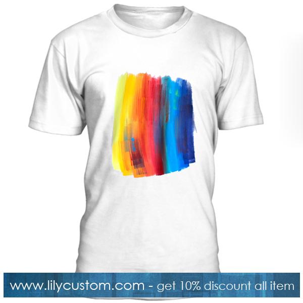 Rainbow Print T Shirt